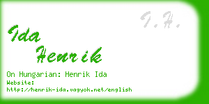 ida henrik business card